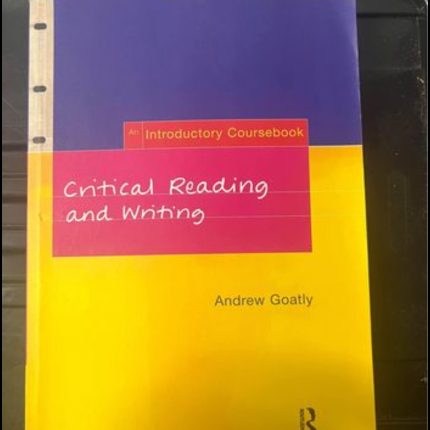 Critical Reading and Writing