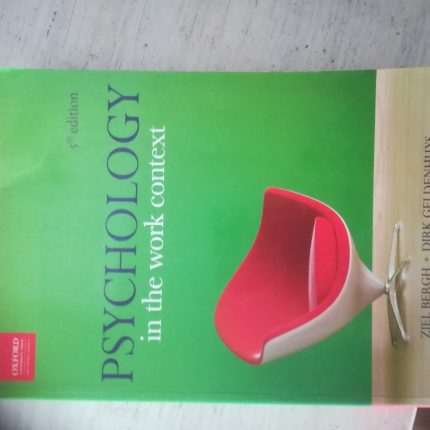 PSYCHOLOGY IN THE WORK CONTEXT