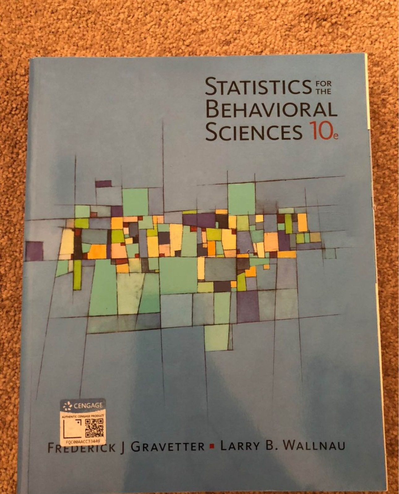 IMG_8547 Statistics For The Behavioral Sciences 10th edition