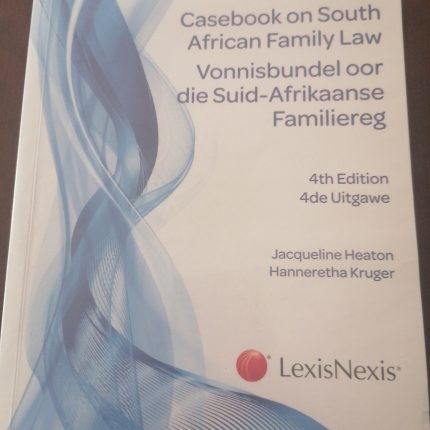 Casebook on South African Family Law 4th Edition 900