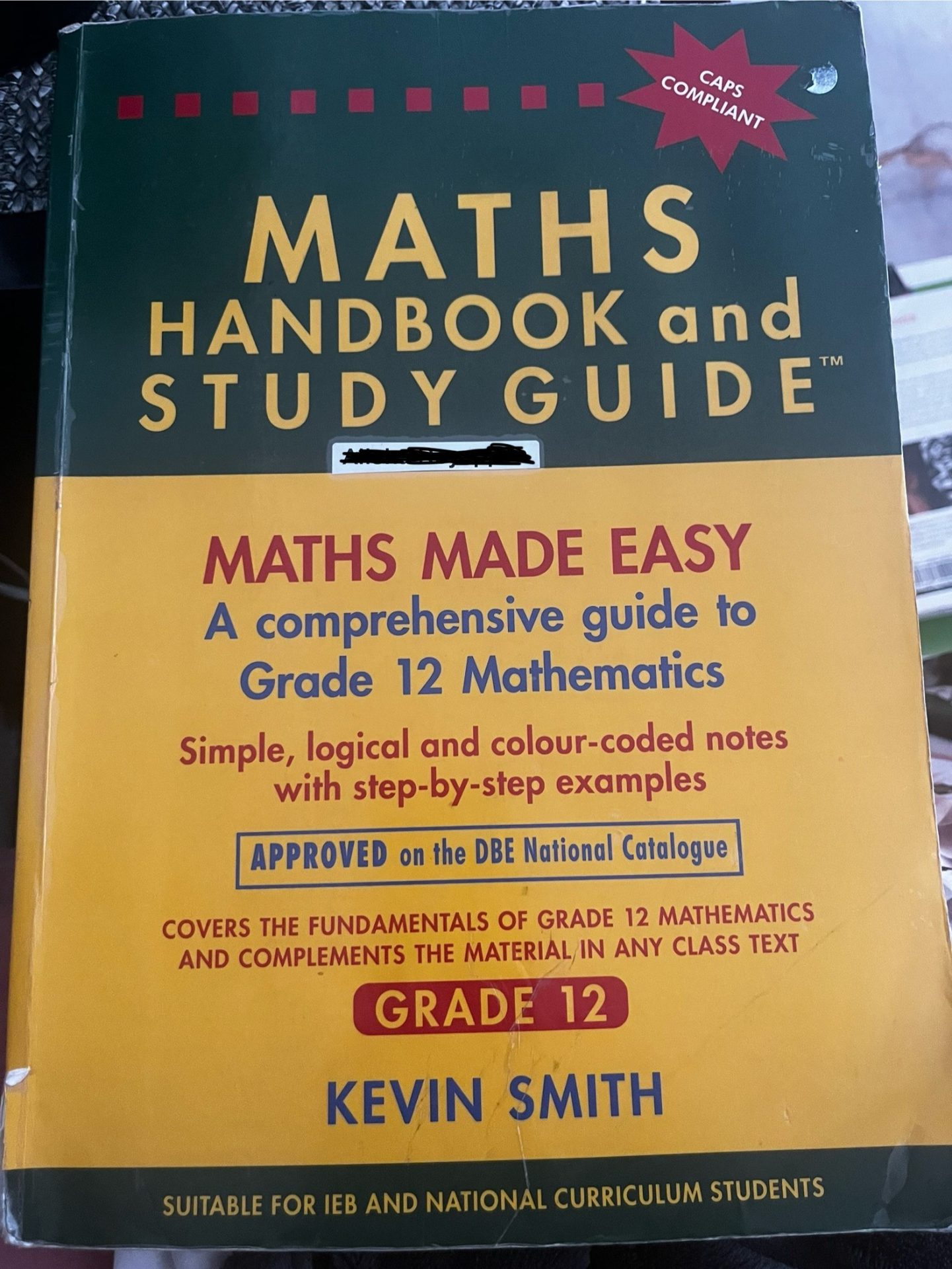 MATHS HANDBOOK AND STUDY GUIDE GR 12 MATHS HANDBOOK AND STUDY GUIDE GR 12