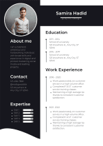 Black & White CV Template