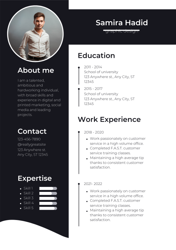 Black & White CV Template