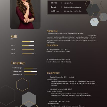Black Gradient Professional CV Template