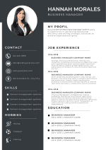 Black White CV Template