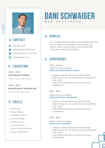 Blue And White Minimalist CV Template