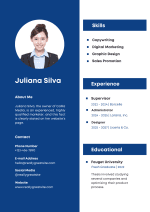 Blue Bold Modern CV Template