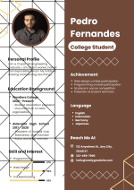 Brown White Modern CV Template