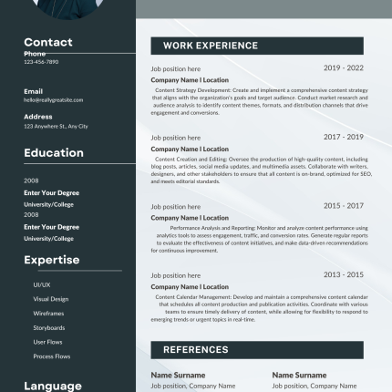 Grey Simple CV Template