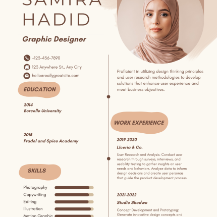 Brown Cream CV Template