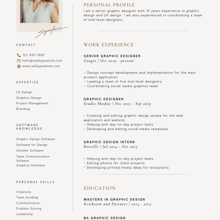 Simple Elegant CV Template