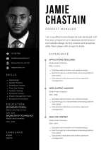 White Black Elegant CV Template