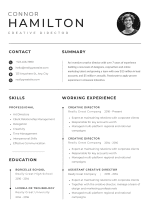 White Black Minimalist CV Template