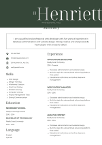 White Green Professional CV Template