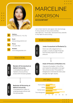 Yellow Infographic CV Template