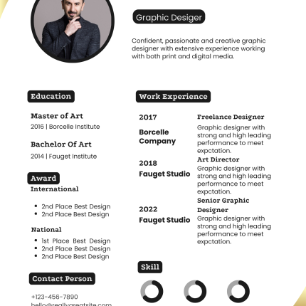 Black Gold Professional CV Template