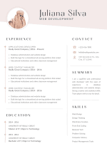 Blush Minimalist CV Template