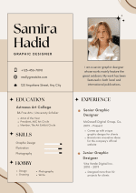 Brown and Cream CV Template