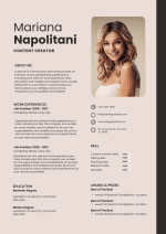 Brown Content CV Template