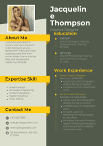 Green and Yellow CV Template