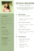 Green Modern CV Template