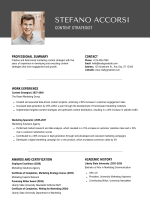 Marketing and Sales CV Template