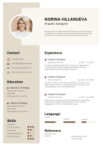 White and Beige Minimalist CV Template