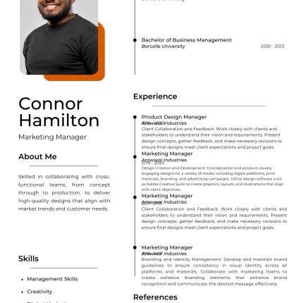White Professional Modern CV Template