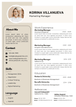 Beige and Khaki CV Template