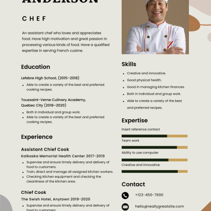 Brown Abstract Modern CV Template