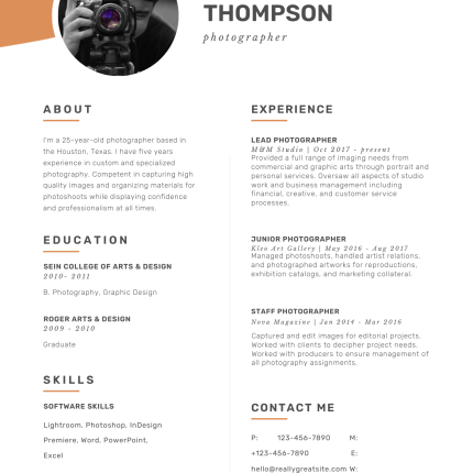 Brown and White CV Template