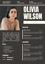 Grey White Modern CV Template