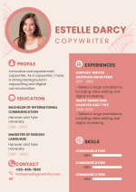 Pink Modern CV Template