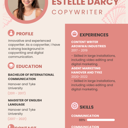 Pink Modern CV Template
