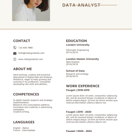 Warm Neutrals Modern CV Template