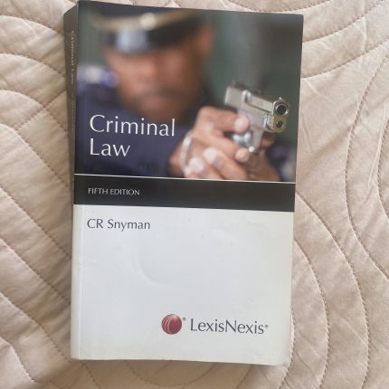 Criminal Law Fifth Edition CR Snyman