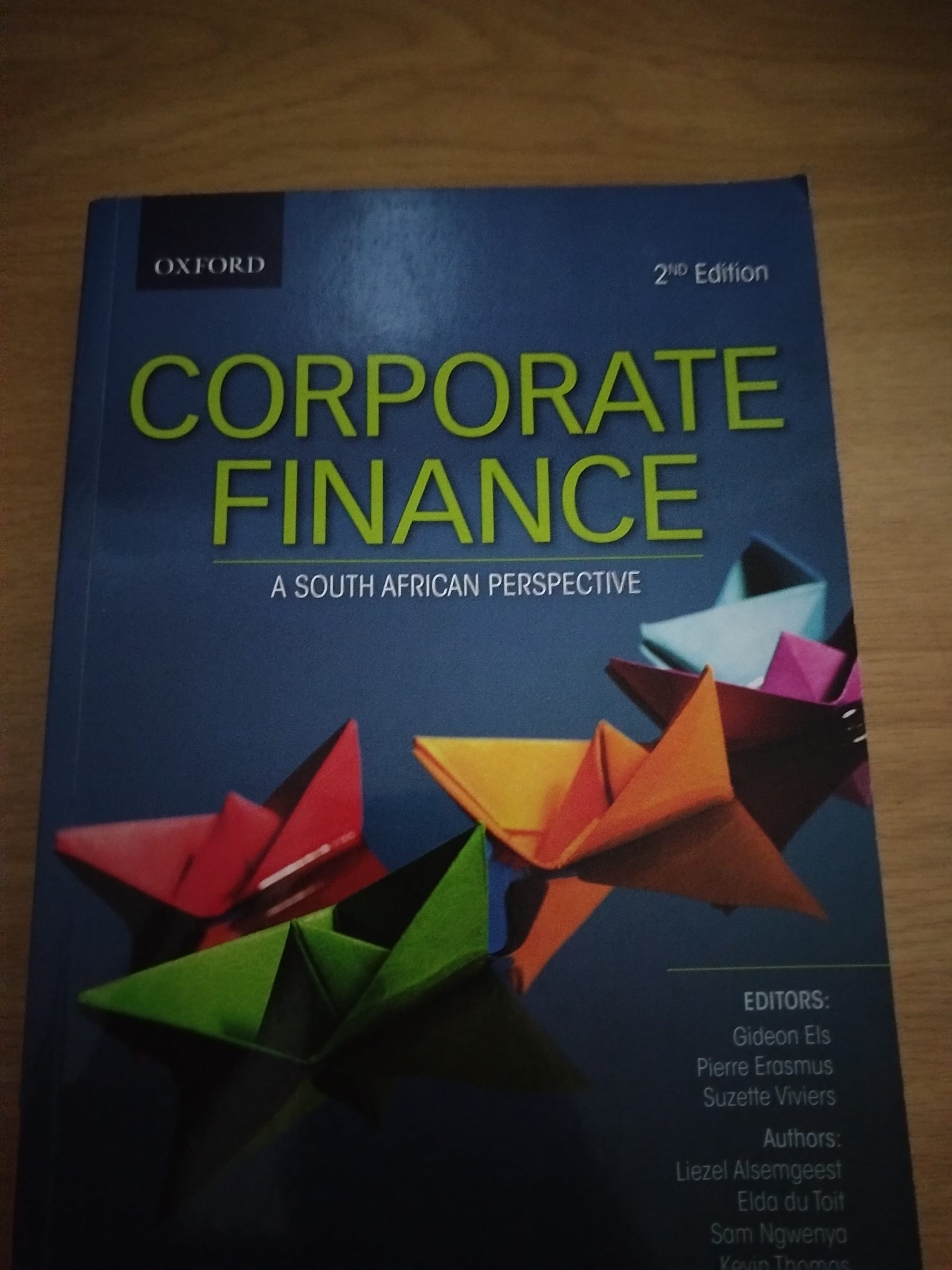 Corporate Finance: A South African Perspective Corporate Finance: A South African Perspective